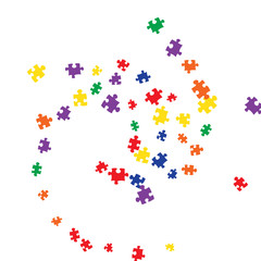 Confetti Background Pattern. Puzzle pieces and big ideas design, vector illustration graphic
