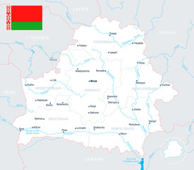 Belarus Map - Detailed Vector Illustration