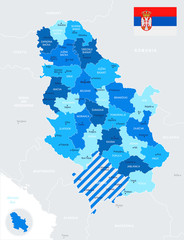 Serbia Map - Info Graphic Vector Illustration