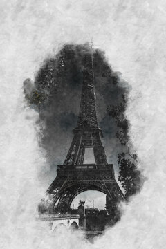 Pinsel und Öl Gemälde des Eiffelturm Paris