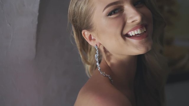 Seductive pretty blond woman