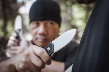 Lameco Astig Combatives. Knife vs knife self defense disarming technique