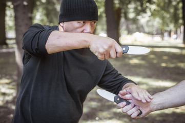 Lameco Astig Combatives. Knife vs knife self defense disarming technique