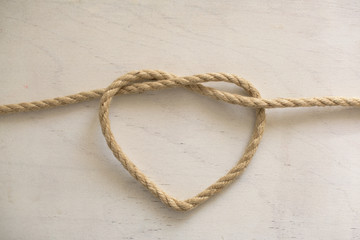 Rope heart shape
