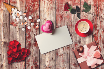 St. Valentine Day scene. Ideal for valentine text, proposal and wedding invitation
