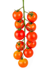 a group Cherry tomatoes isolated on white background