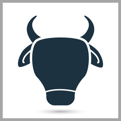 Cow head simple icon