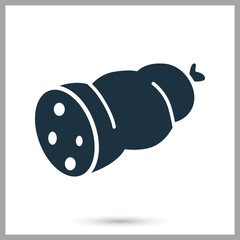 Sausage piece simple icon