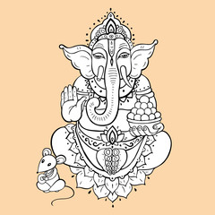 Ganapati Meditation in lotus pose