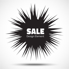 Grunge Cloud Explosion, blast or bomb bang, vector illustration