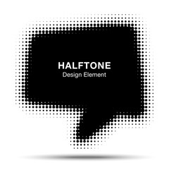 Bubble Halftone Design Element. Vector illustration.