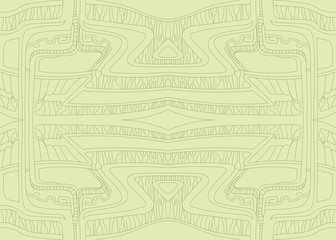 Fototapeta premium abstract vector decorative background created by color and green space line