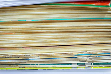 Stacks of old paper in my office.