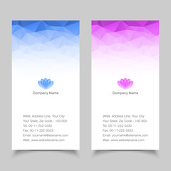 Vertical Business card abstract background. Vector illustration.