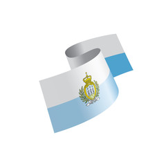 San Marino flag, vector illustration