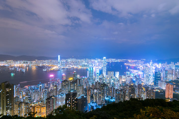 Fototapeta na wymiar Hong Kong office buildings business district.