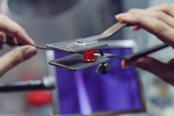 Process of manufacturing costume jewelery from Venetian glass.