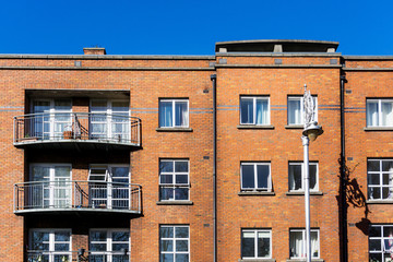 Traditional antique city building in Dublin Ireland