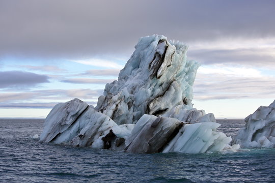 Melting iceberg in Arctic ocean
