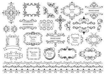 Set of vector graphic elements for design