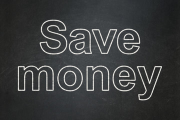 Obraz premium Banking concept: text Save Money on Black chalkboard background