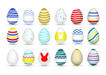 Set of realistic eggs.