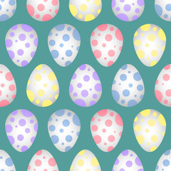 Easter eggs in polka dots