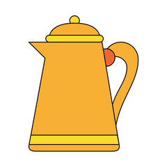 Fototapeta premium Porcelain teapot isolated icon vector illustration graphic design