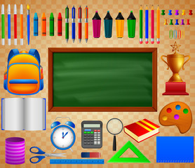 school equipment vector illustration