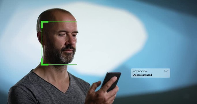 Shot to illustrate face recognition
