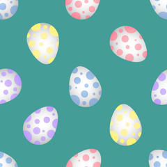 Easter eggs in polka dots