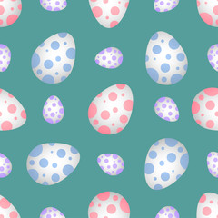 Easter eggs in polka dots