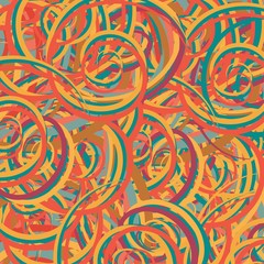 Abstract colorful spirals