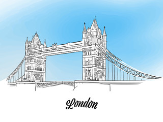 Obraz premium London Tower Bridge Banner