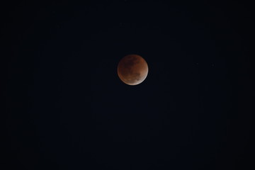 lunar eclipse and super blue blood moon in jiasalmer rajasthan india