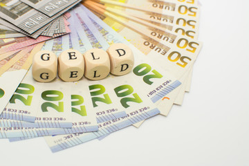 Geld Symbol auf Geldscheinen