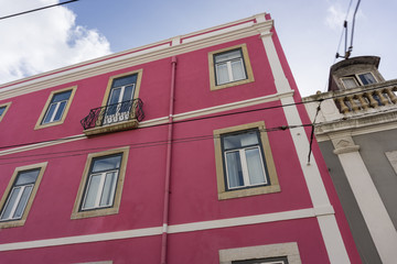 Bunte Fassade am Gebäude