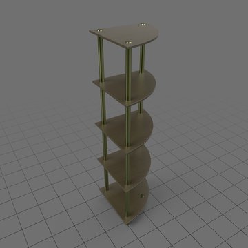 Corner bookshelf