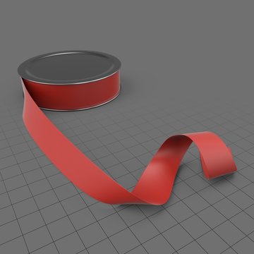 Spool of red ribbon