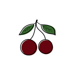 Cherry vector icon