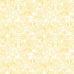 Award White Line Seamless Pattern