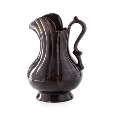 Ceramic jug isolated on a white background