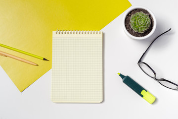 Work space, top view