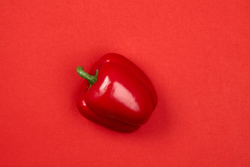 Bulgarian pepper. Red. Isolated. Tasty and useful fruit. For your design.