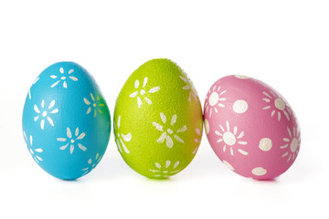 easter eggs isolated on white