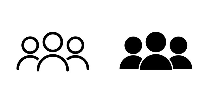 Group of people flat icon for apps and websites