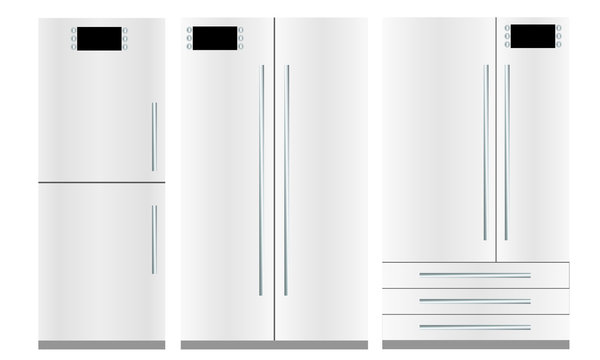 Set of three refrigerators