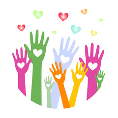 Hands with hearts up3