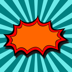 Burst in pop art style. Vector illustration.