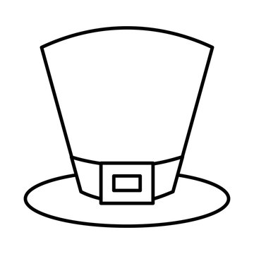 black outline leprechaun hat